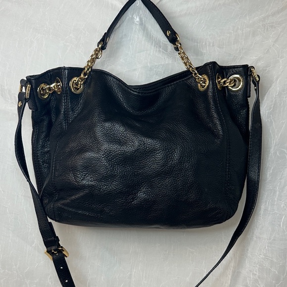 Michael Kors Black Leather Hobo Bag